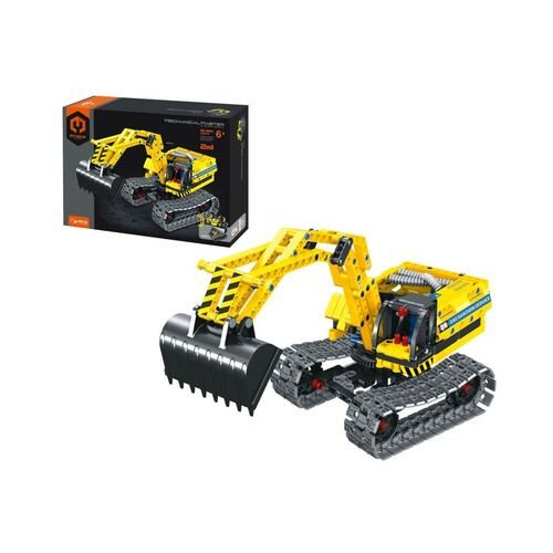 Stavebnice IamMaster bagr/robot 2v1 plast 342 dílků v krabici