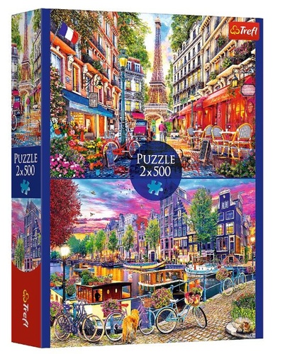 Puzzle Evropská města 2x500 dílků