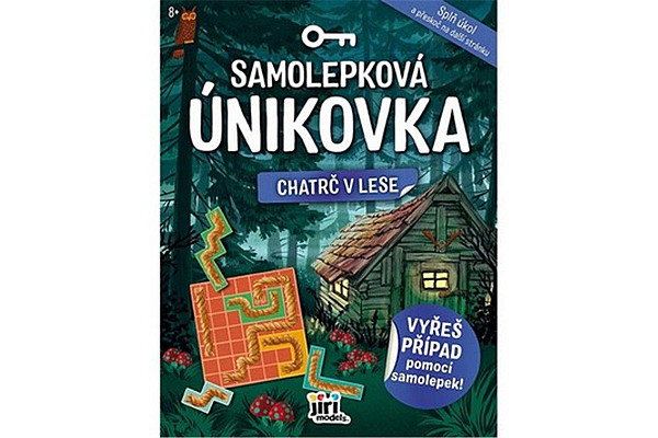 Samolepková únikovka Chatrč v lese