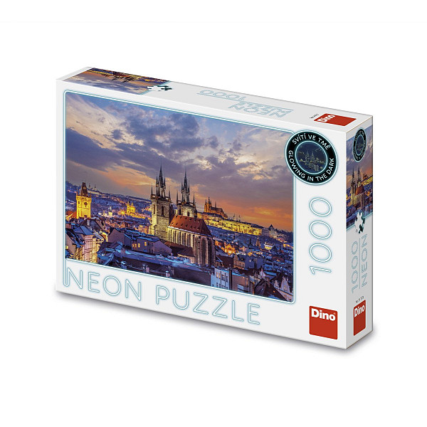 Puzzle 1000 Pohled na Hradčany neon