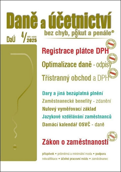 DaÚ 4/2025 Daně a účetnictví bez chyb, pokut a penále