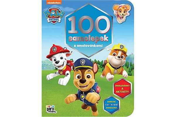 100 samolepek s omalovánkami Tlapková patrola