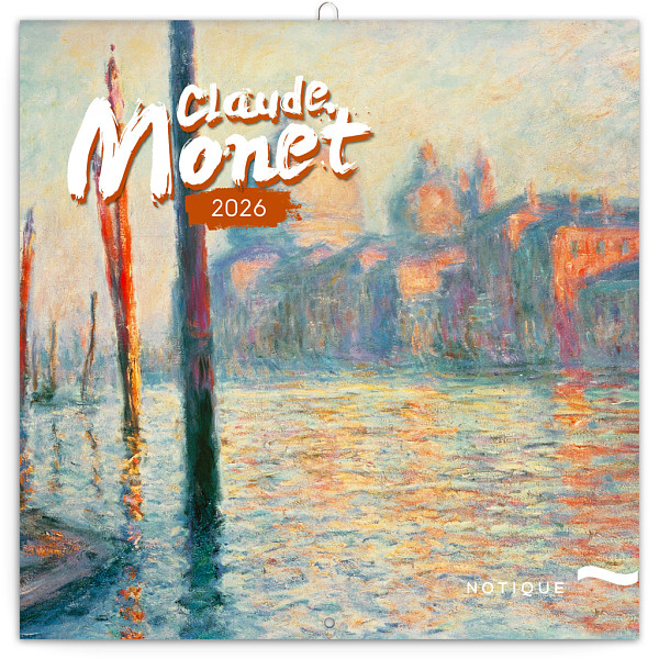 Kalendář 2026 poznámkový: Claude Monet, 30 x 30 cm