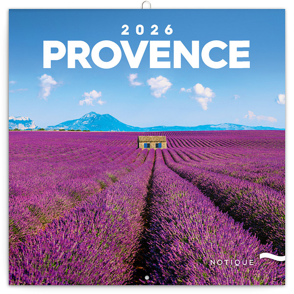 Kalendář 2026 poznámkový: Provence, 30 x 30 cm