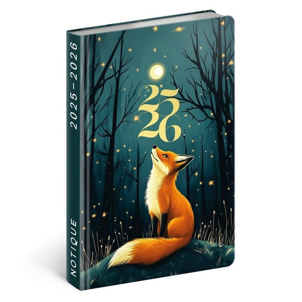 Diář 18měsíční 2025/2026 Petito - Liška, 11 x 17 cm