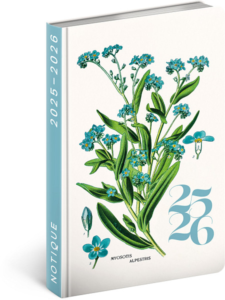 Diář 18měsíční 2025/2026 Petito - Herbář, 11 x 17 cm