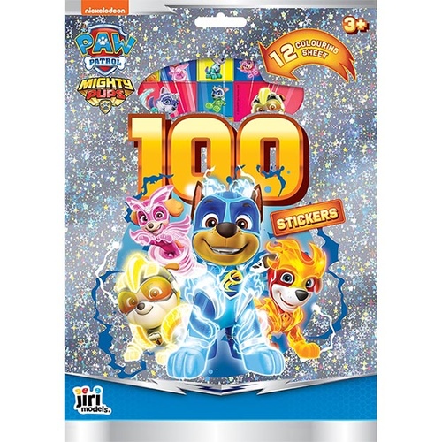 100 samolepek s omalovánkovými listy Tlapková patrola