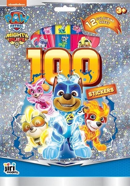 100 samolepek s omalovánkovými listy Tlapková patrola