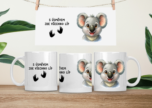 Hrneček čumáček 330ml porcelán Koala