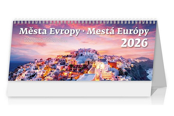 Města Evropy 2026 - stolní kalendář