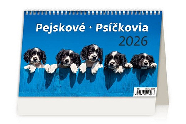 Pejskové 2026 - stolní kalendář