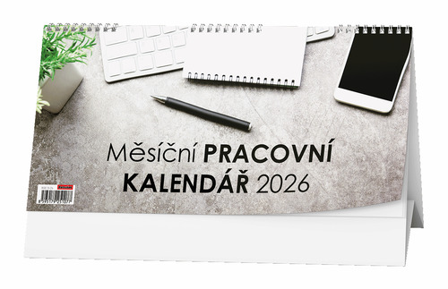 Měsíční pracovní kalendář 2026 - stolní kalendář