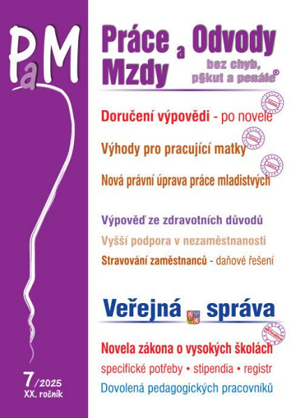 Práce a mzdy Doručení výpovědi z pracovního poměru
