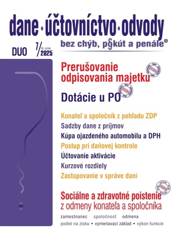 DUO 7/2025  – Odpisy, Daňová kontrola