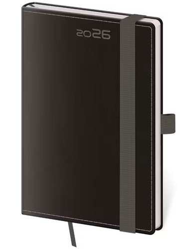 Kapesní diář 2026 Double Black s poutkem