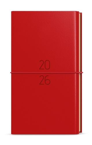Týdenní diář 2026 Jakub Dueto kapesní červená