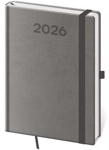 Týdenní diář 2026 A5 Print Pop šedý