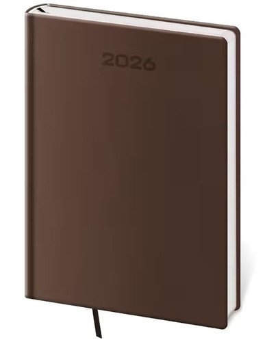 Denní diář 2026 A5 Soft hnědý