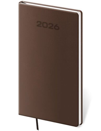 Kapesní diář 2026 Soft hnědý