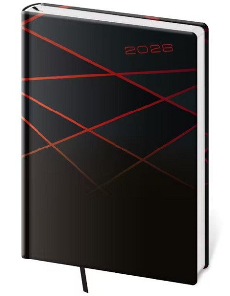Denní diář 2026 A5 Vario Black design
