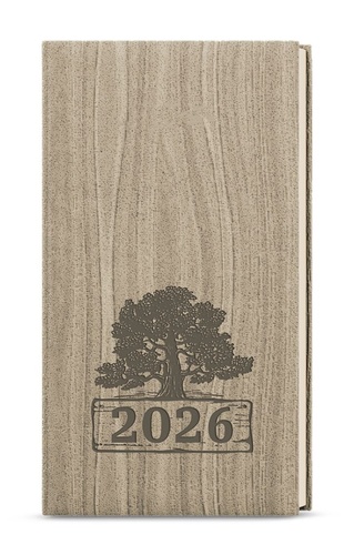 Týdenní diář 2026 Jakub Wood kapesní světle hnědá