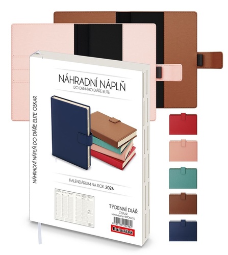 Týdenní diář 2026 Oskar A5 náhradní náplň