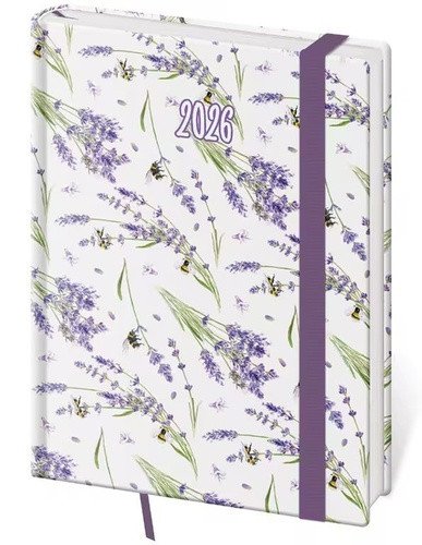 Denní diář 2026 B6 Vario Lavender s gumičkou