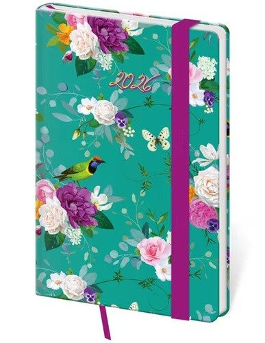 Kapesní diář 2026 Vario Romance s gumičkou