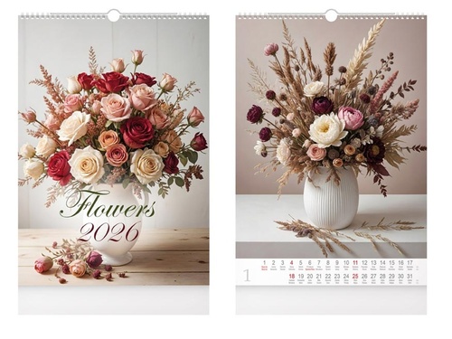 Flowers 2026 - nástěnný kalendář
