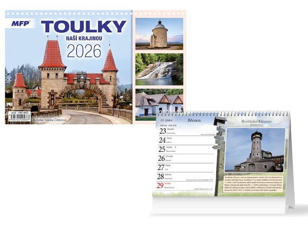 Toulky naší krajinou kalendář 2026 - stolní kalendář