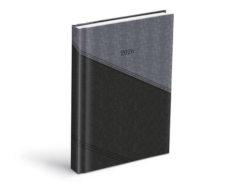 Diář 2026 D801 PU gray/dak gray