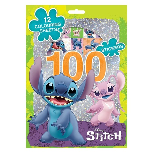 100 samolepek s omalovánkovými listy Lilo & Stitch