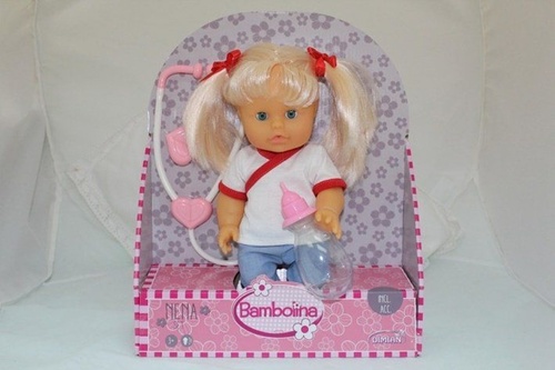 Panenka Nena 36 cm doktorka se stetoskopem a lahvičkou