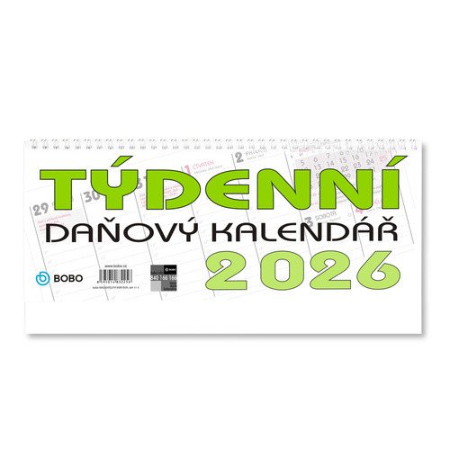 Daňový kalendář 2026 - stolní kalendář