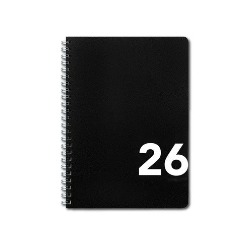 Diář týdenní A5 řádkový, černý