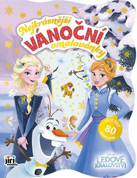 Nejkrásnější vánoční omalovánky se samolepkami ledové království