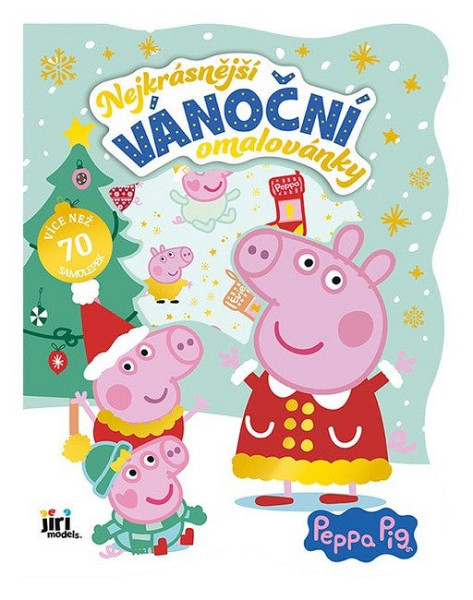 Nejkrásnější vánoční omalovánky se samolepkami Prasátko Peppa