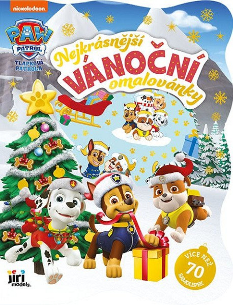 Nejkrásnější vánoční omalovánky se samolepkami Tlapková patrola