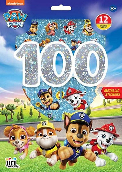 100 metalických samolepek s omalovánkovými listy Tlapková patrola