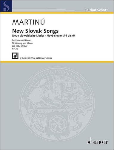 Nové slovenské písně pro zpěv a klavír