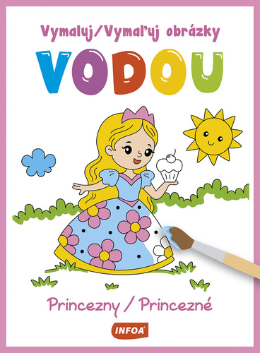 Vymaluj/Vymaľuj obrázky vodou Princezny/Princezné
