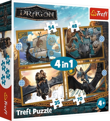 Puzzle Jak vycvičit draka Dračí dny 4v1