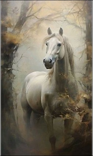 Diamantové malování Bělouš v mlze