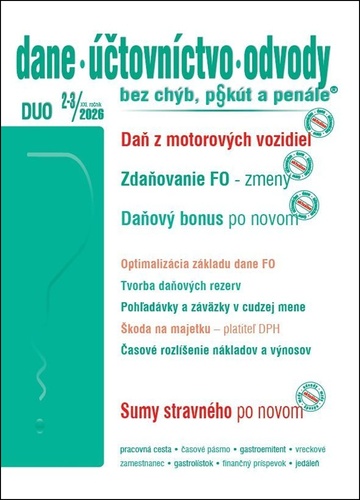 DUO Dane, účtovníctvo, odvody bez chýb, pokút a penále