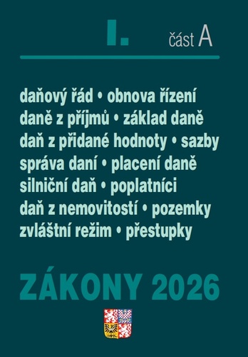Zákony I A/2026 – Daňové zákony