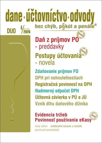 DUO 4/2026 – Daňové priznania, vysporiadanie daňových povinností