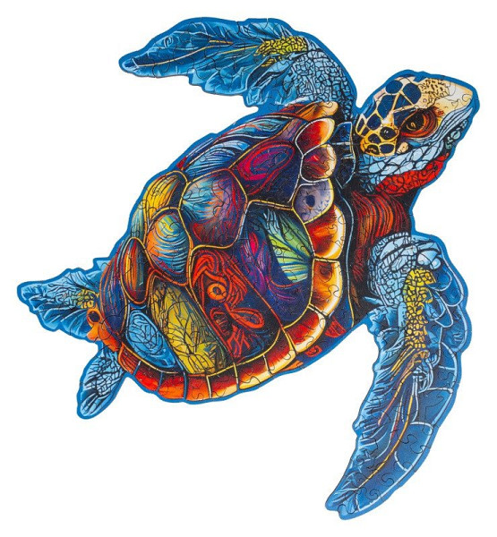 Dřevěné puzzle Želva