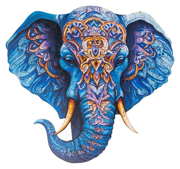 Dřevěné puzzle Slon