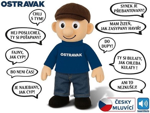 Panáček Ostravak na baterie mluvicí po ostravsku