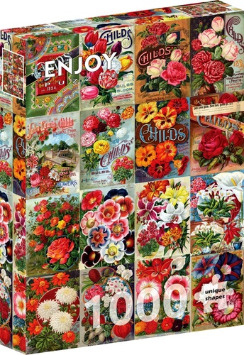 Puzzle Vintage katalog květinových semen 1000 dílků
